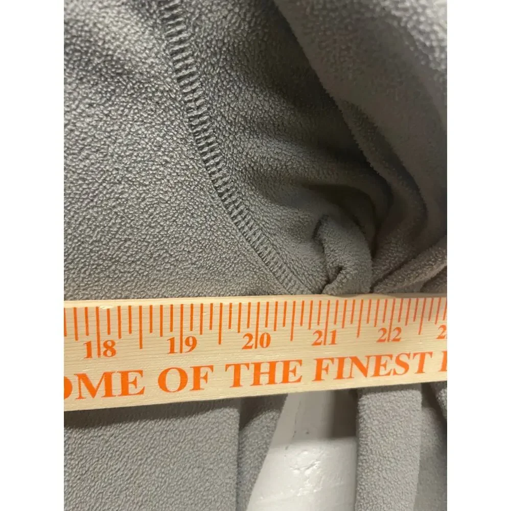 North Face Men's Zip Up Fleece Jacket Size Large Gray - Has Stain and Iron Mark